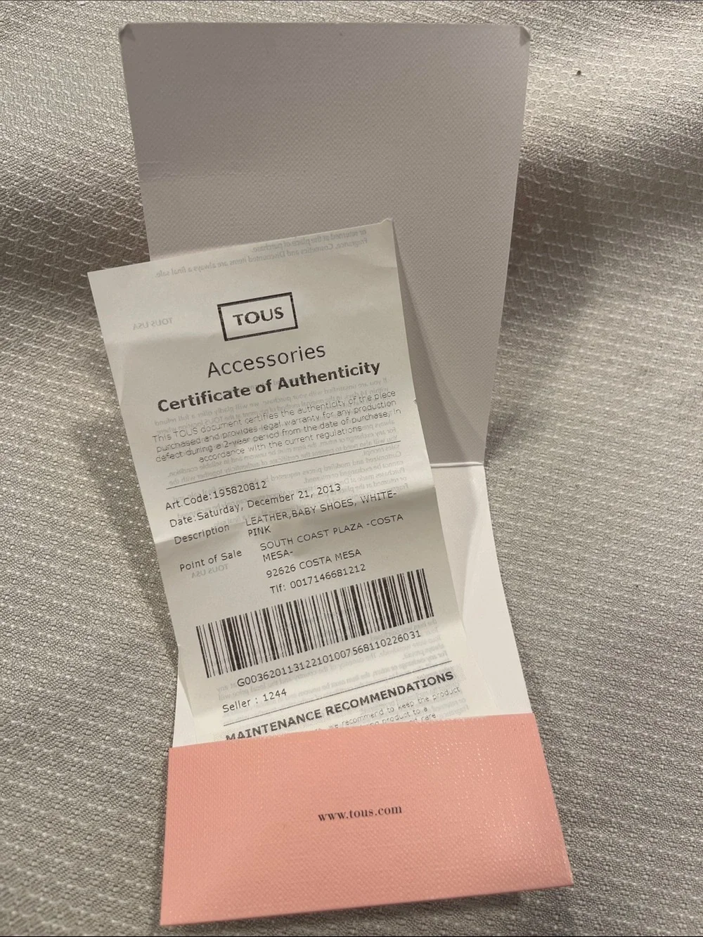 Tous Pink Baby Leather Slip-On Shoes
